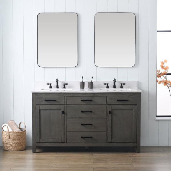 Mercury Row® Atencio 60" Double Bathroom Vanity & Reviews Wayfair